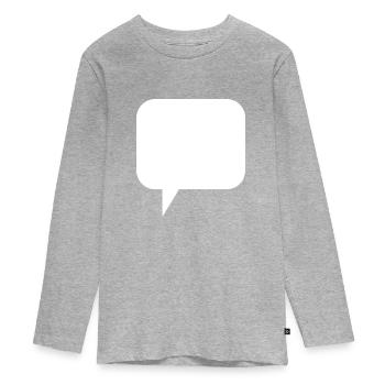 Speech Bubble Thought Bubble Label Speechbubble - T-shirt manches longues Premium Ado - gris chiné - Devant