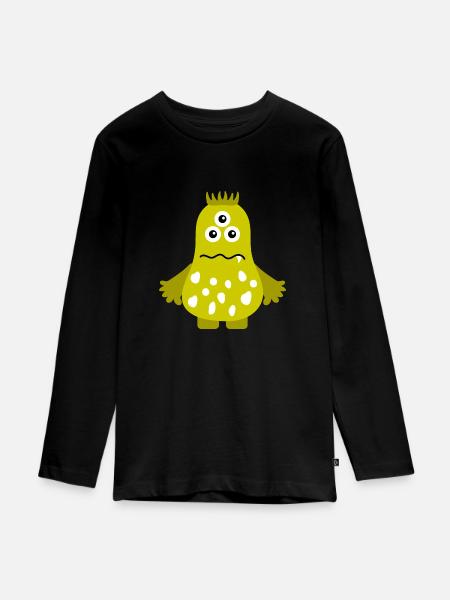 Monster monster - Premium økologisk langermet T-skjorte for tenåringer - svart