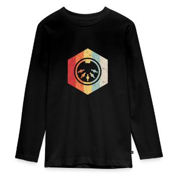 Synthétiseur de musique keyboard musicien - T-shirt manches longues Premium Ado - noir - Devant - AI Model Kid Female (0cm)