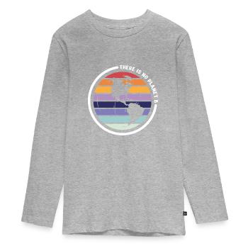 there is no planet b - T-shirt manches longues Premium Ado - gris chiné - Devant