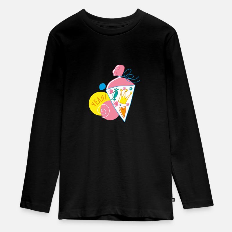 Illustration Schulanfang YEAH grafitiny - Teenager Premium Bio Langarmshirt - Schwarz