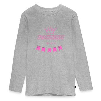 Fachabi geschafft, ideales Geschenk - Teenager Premium Bio Langarmshirt - Grau meliert - Vorne
