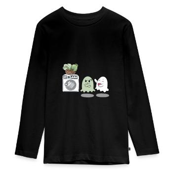costume machine à laver vernis sale - T-shirt manches longues Premium Ado - noir - Devant - AI Model Kid Female (0cm)