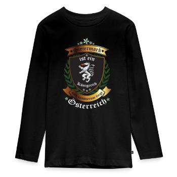 Steiermark - Teenager Premium Bio Langarmshirt - Schwarz - Vorne - AI Model Kid Female (0cm)