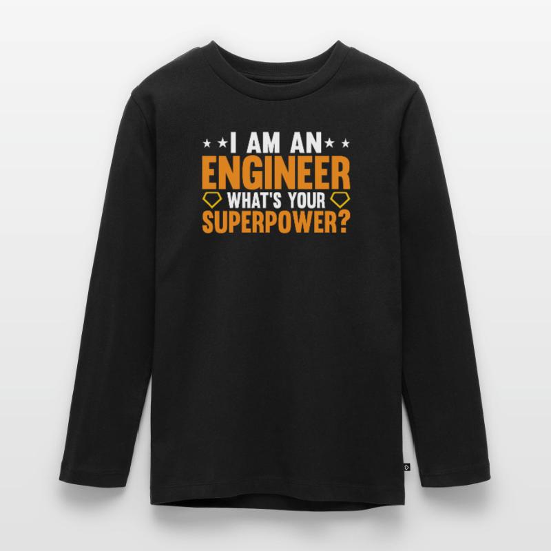 Engineer Brain Mechanical Engineering Electrical Engineering Math Teenager Premium Organic Long Sleeve Shirt