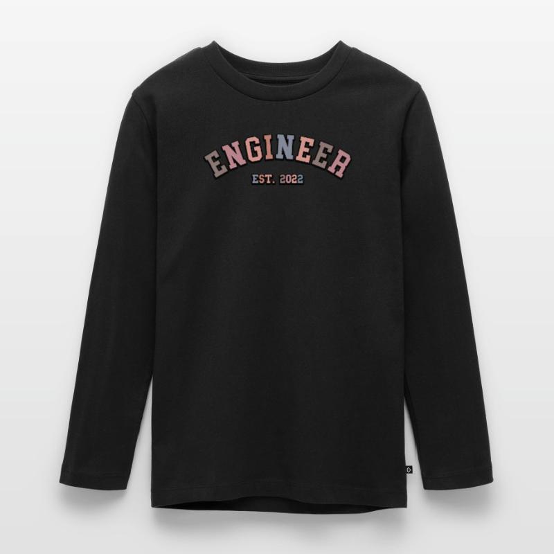 Engineer Brain Mechanical Engineering Electrical Engineering Math Teenager Premium Organic Long Sleeve Shirt