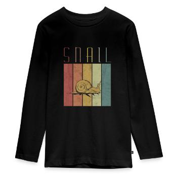 slug - Teenager Premium Organic Long Sleeve Shirt - black - Front - AI Model Kid Female (0cm)