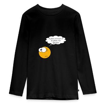 Falscher Fuss - Teenager Premium Bio Langarmshirt - Schwarz - Vorne - AI Model Kid Female (0cm)