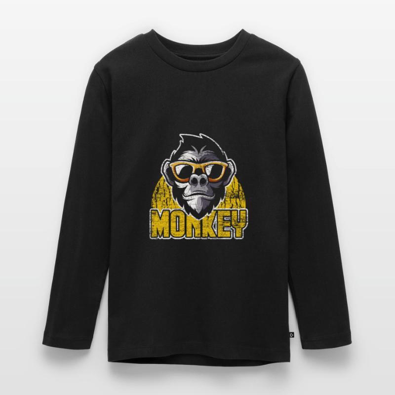 Animaux d'évolution de singe T-shirt manches longues Premium Ado