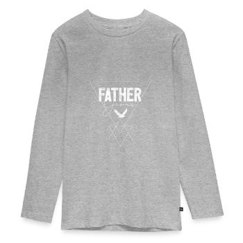 Foi chrétienne et Israël - T-shirt manches longues Premium Ado - gris chiné - Devant