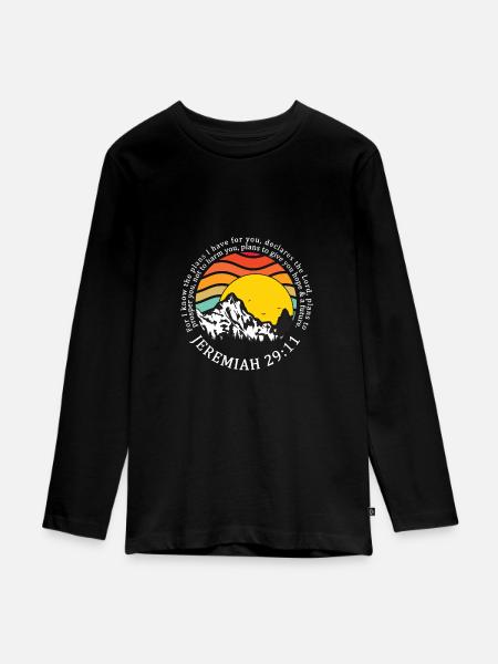 Christliche Geschenk Hoffnung - Teenager Premium Bio Langarmshirt - Schwarz