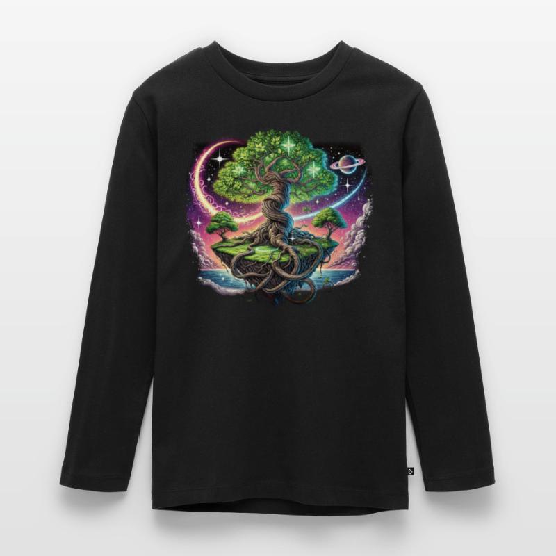 Der Kosmos Mit Unserem „space Tree“-design Teenager Premium Bio Langarmshirt