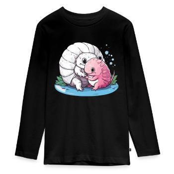 Alle Coolen Leute Züchten Winzige Dinosaurier - Teenager Premium Bio Langarmshirt - Schwarz - Vorne - AI Model Kid Female (0cm)
