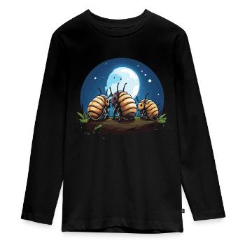 Alle Coolen Leute Züchten Winzige Dinosaurier - Teenager Premium Bio Langarmshirt - Schwarz - Vorne - AI Model Kid Female (0cm)