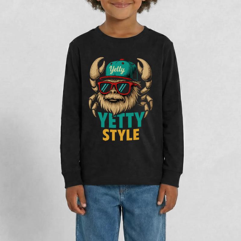 Yetty Style Yeti Graphic Teenager Premium Bio Langarmshirt