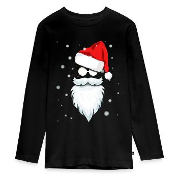 père noël - T-shirt manches longues Premium Ado - noir - Devant - AI Model Kid Female (0cm)