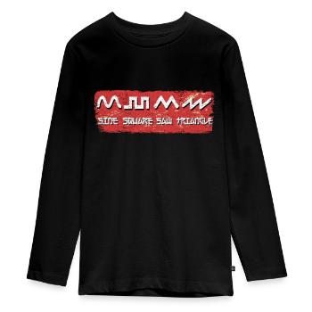 Analog Retro Synthesizer Envelope Waveforms Synths - Teenager Premium Organic Long Sleeve Shirt - black - Front - AI Model Kid Female (0cm)