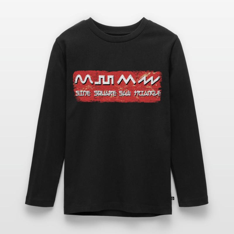 Analog Retro Synthesizer Envelope Waveforms Synths Teenager Premium Organic Long Sleeve Shirt