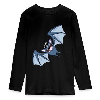 chauve souris - T-shirt manches longues Premium Ado - noir - Devant - AI Model Kid Female (0cm)