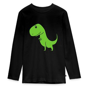 Dinosaures - T-shirt manches longues Premium Ado - noir - Devant - AI Model Kid Female (0cm)