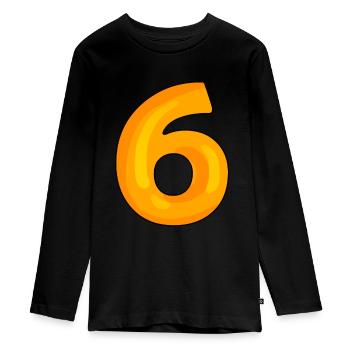 6 - Teenager Premium Organic Long Sleeve Shirt - black - Front - AI Model Kid Female (0cm)