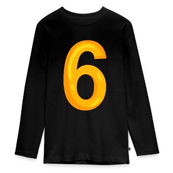 6 - Teenager Premium Organic Long Sleeve Shirt - black - Front - AI Model Kid Female (0cm)