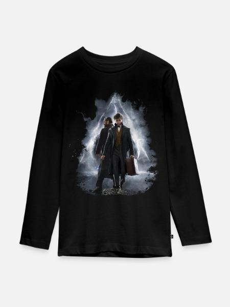 Fantastic Beasts Scamander and Dumbledore - Teenager Premium Organic Long Sleeve Shirt - black