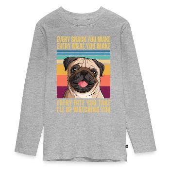 Regarder Carlin - T-shirt manches longues Premium Ado - gris chiné - Devant