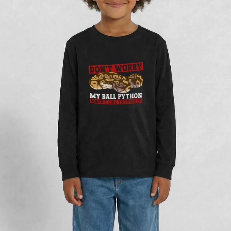 Königspython Bananenkugel Python Teenager Premium Bio Langarmshirt