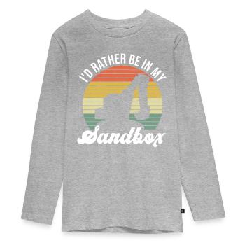 Bagger Sandbagger Baggern - T-shirt manches longues Premium Ado - gris chiné - Devant