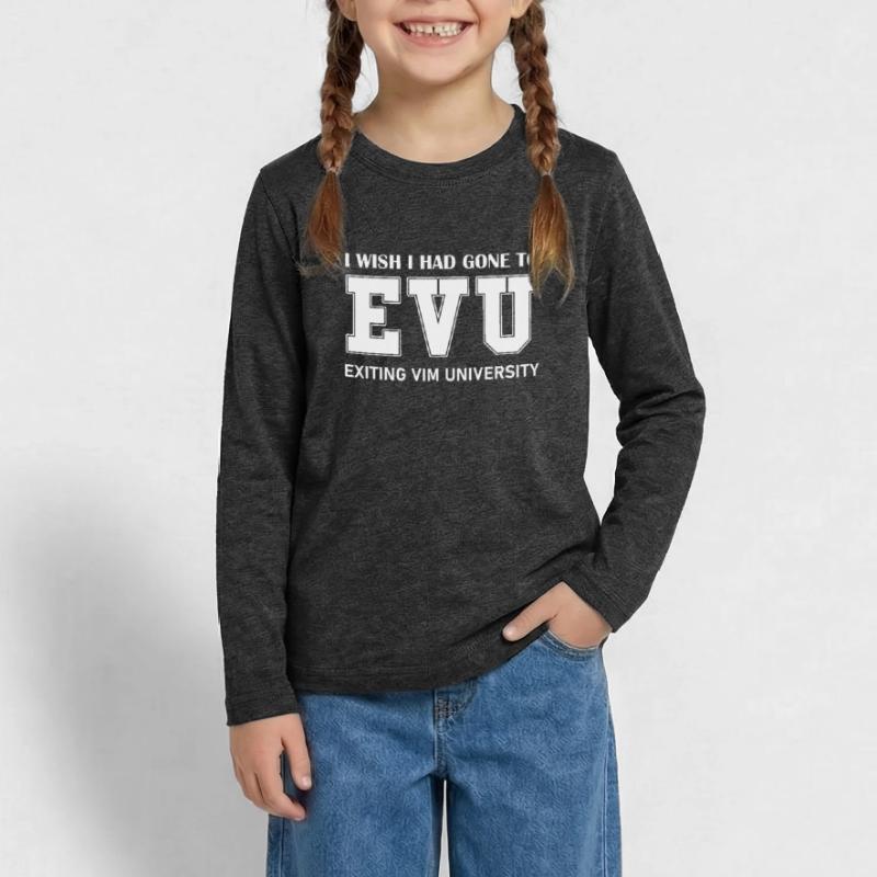 Exiting VIM University for Linux Nerds and Coders Teenager Premium Bio Langarmshirt