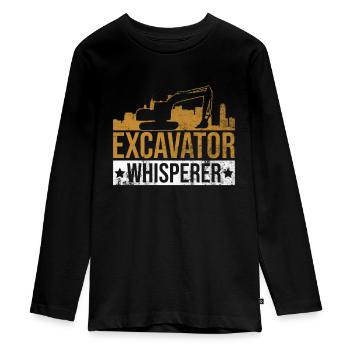 Baggerfahrer Bagger Baggern - T-shirt manches longues Premium Ado - noir - Devant - AI Model Kid Female (0cm)