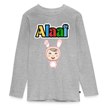 Doux animal de carnaval, Kölle Alaaf, partyHase - T-shirt manches longues Premium Ado - gris chiné - Devant