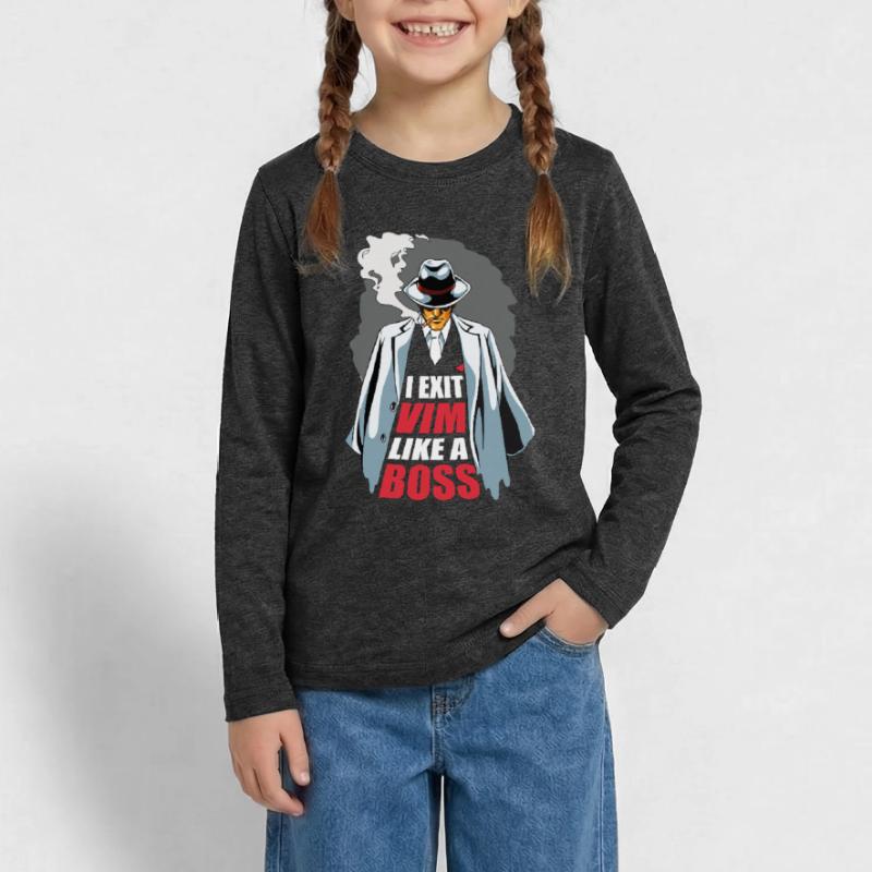 I Exit VIM Like a Boss for Linux Coder and Hacker Teenager Premium Bio Langarmshirt