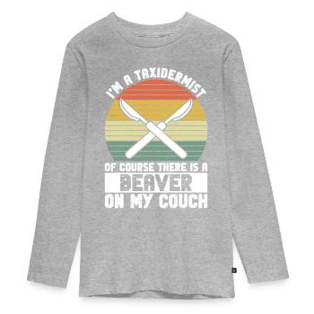 Taxidermy Professional Und Tiermontage - Teenager Premium Organic Long Sleeve Shirt - heather grey - Front