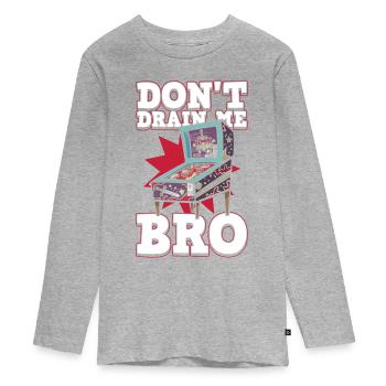 Retro-flipper-automaten-design Für Flipperspieler - T-shirt manches longues Premium Ado - gris chiné - Devant