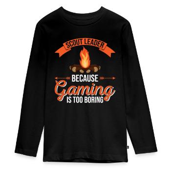 Cub Scouting Design Für Einen Pfadfinderführer - T-shirt manches longues Premium Ado - noir - Devant - AI Model Kid Female (0cm)
