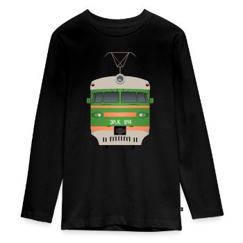 Train Russie - T-shirt manches longues Premium Ado - noir - Devant - AI Model Kid Female (0cm)