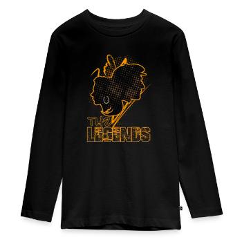 The Legends-Bonnie und Clyde-Valentinstag - Teenager Premium Bio Langarmshirt - Schwarz - Vorne - AI Model Kid Female (0cm)