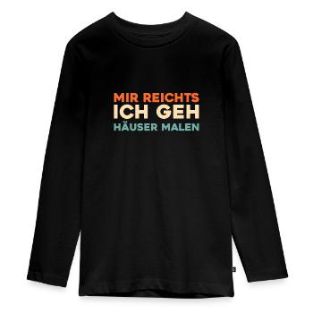 Architect Architecture - Teenager Premium Organic Long Sleeve Shirt - black - Front - AI Model Kid Female (0cm)