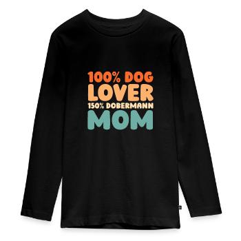 Doberman - T-shirt manches longues Premium Ado - noir - Devant - AI Model Kid Female (0cm)