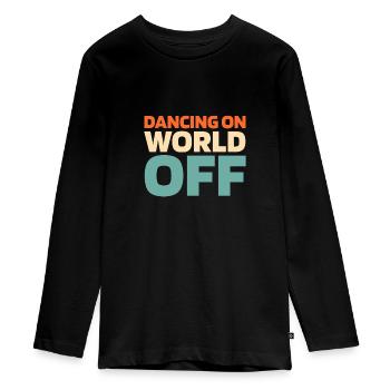 Danseurs dansants dansant sur World Off - T-shirt manches longues Premium Ado - noir - Devant - AI Model Kid Female (0cm)