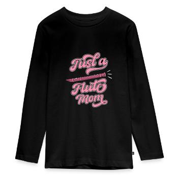 Flötist Flöte Just A Flute Mom - T-shirt manches longues Premium Ado - noir - Devant - AI Model Kid Female (0cm)