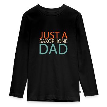 Saxophon Saxofon Juste un papa saxophone - T-shirt manches longues Premium Ado - noir - Devant - AI Model Kid Female (0cm)