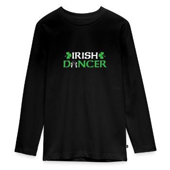 Irish Dance Irischer Tanz - Teenager Premium Bio Langarmshirt - Schwarz - Vorne - AI Model Kid Female (0cm)