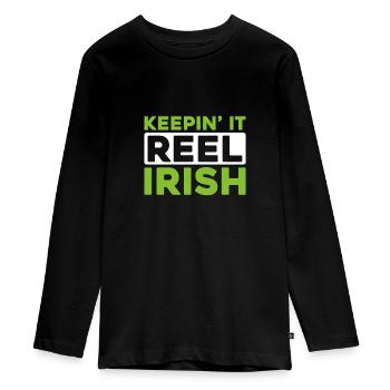 Irish Dance Irischer Tanz - Teenager Premium Bio Langarmshirt - Schwarz - Vorne - AI Model Kid Female (0cm)
