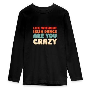Irish Dance Irischer Tanz - Teenager Premium Bio Langarmshirt - Schwarz - Vorne - AI Model Kid Female (0cm)