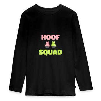 Farrier Squad - Teenager Premium Organic Long Sleeve Shirt - black - Front - AI Model Kid Female (0cm)