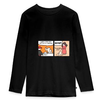 Ananas-Pizza Pizza-Liebhaber Geschenk - Teenager Premium Bio Langarmshirt - Schwarz - Vorne - AI Model Kid Female (0cm)