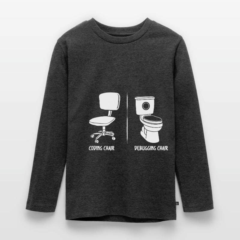 Debugging Chair Funny Programmer Gift Teenager Premium Organic Long Sleeve Shirt